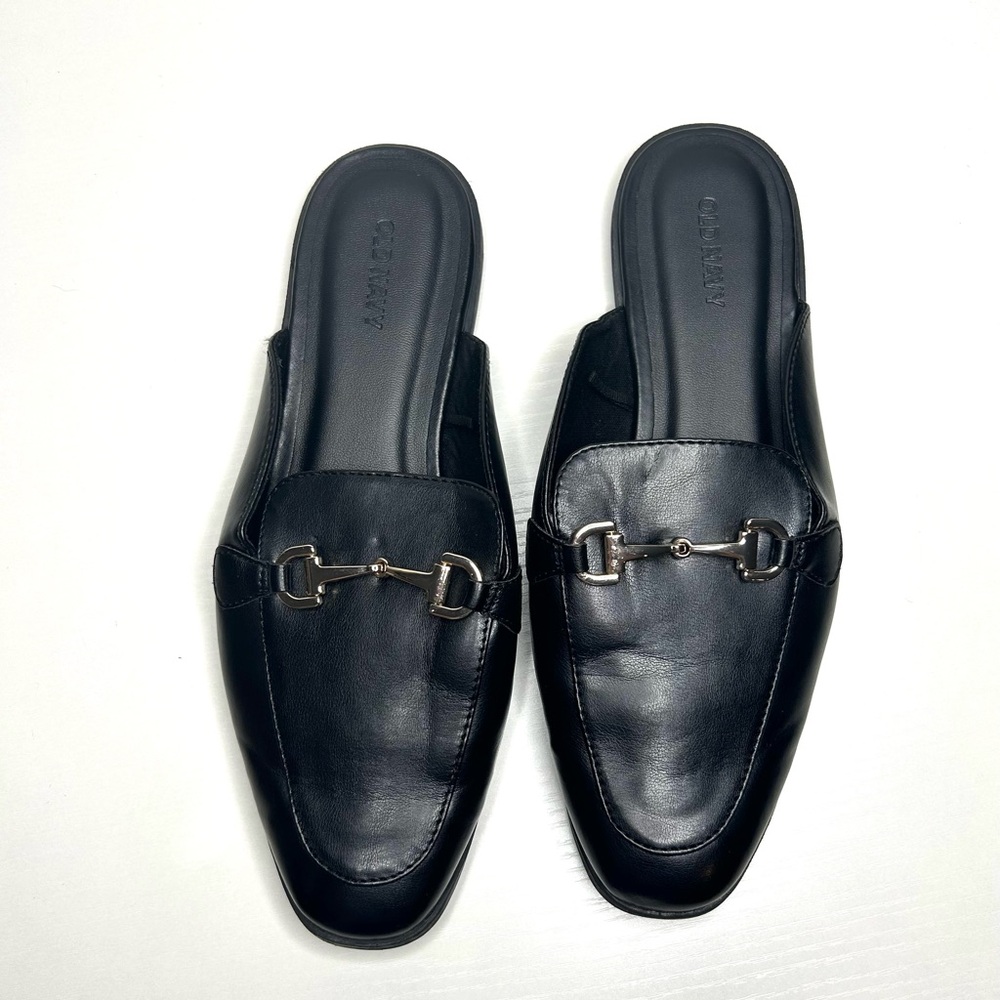 Old Navy Black Mule Loafers